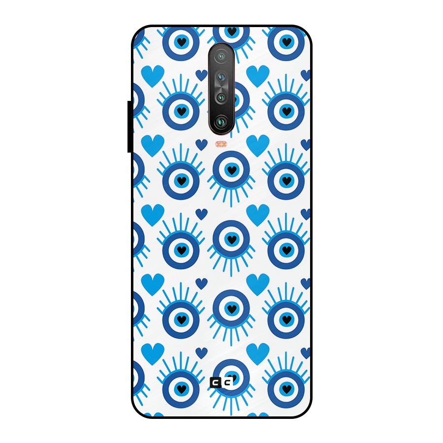 Hands Draw Eye Metal Back Case for Poco X2