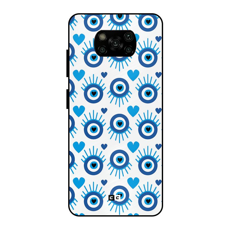 Hands Draw Eye Metal Back Case for Poco X3