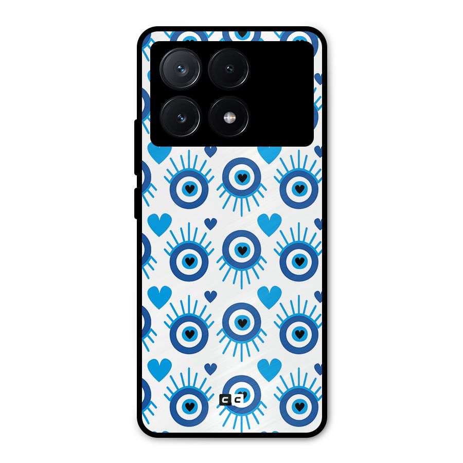 Hands Draw Eye Metal Back Case for Poco X6 Pro