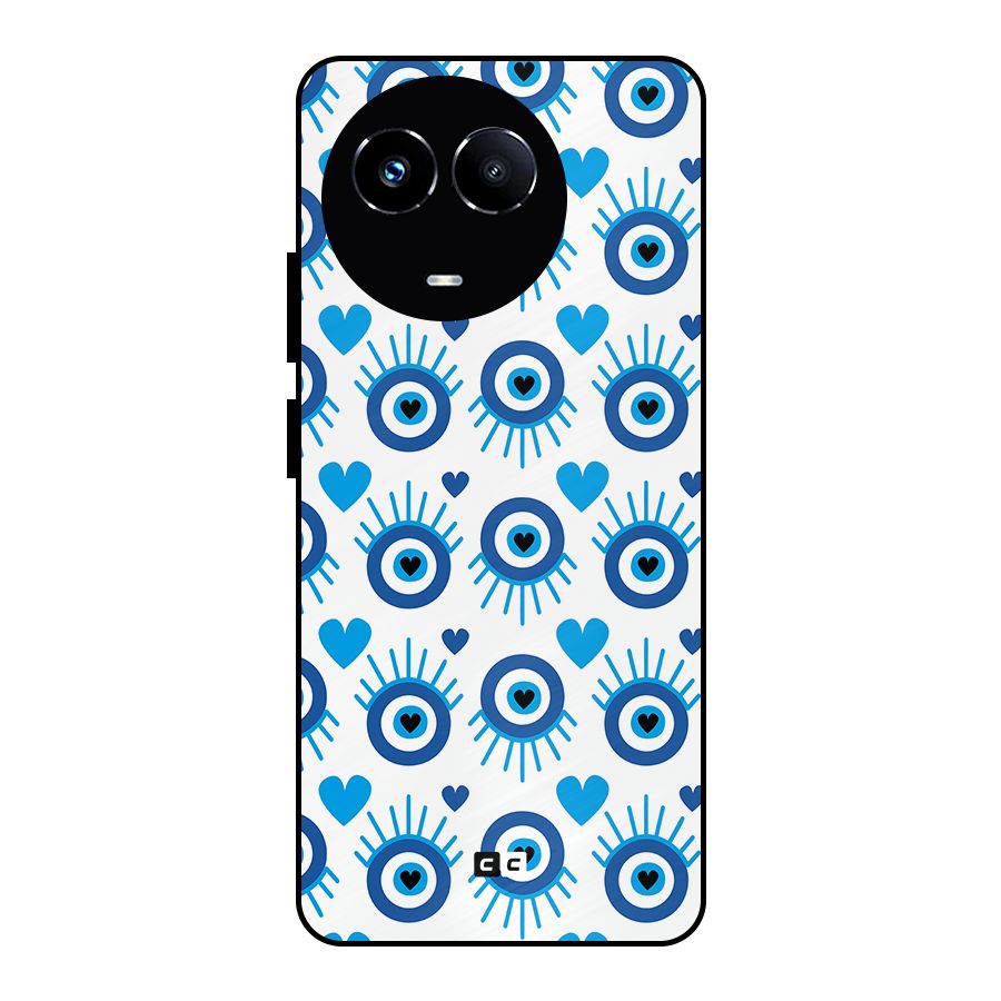 Hands Draw Eye Metal Back Case for Realme 11X