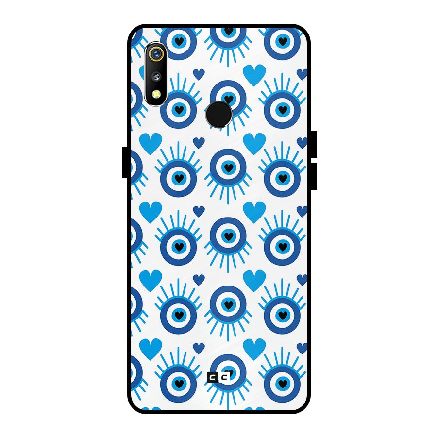Hands Draw Eye Metal Back Case for Realme 3i