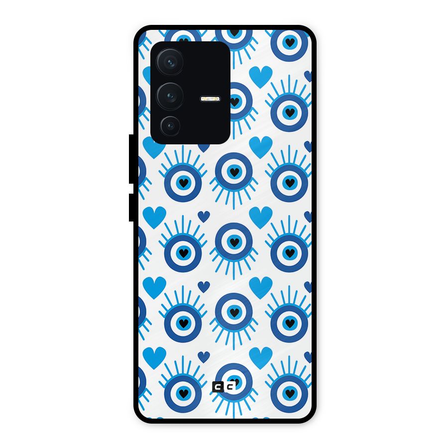 Hands Draw Eye Metal Back Case for Vivo V23 5G