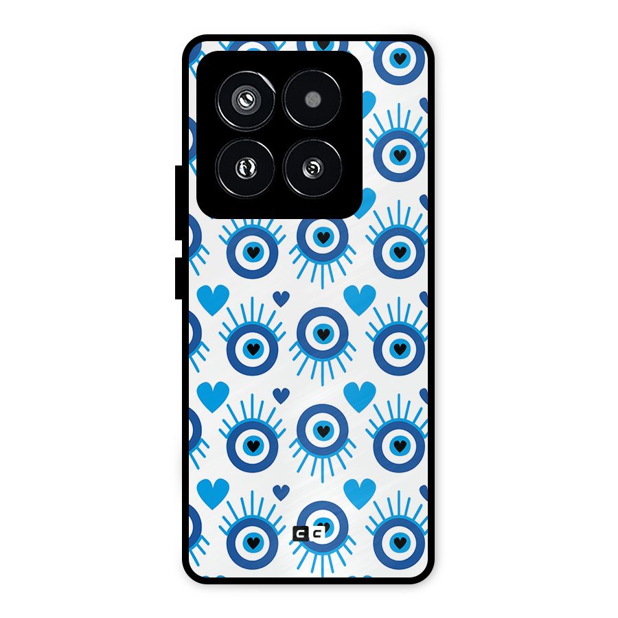 Hands Draw Eye Metal Back Case for Xiaomi 14 Pro