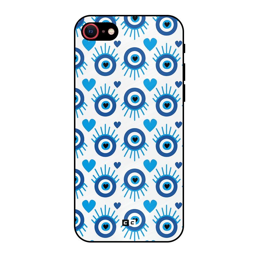 Hands Draw Eye Metal Back Case for iPhone 8