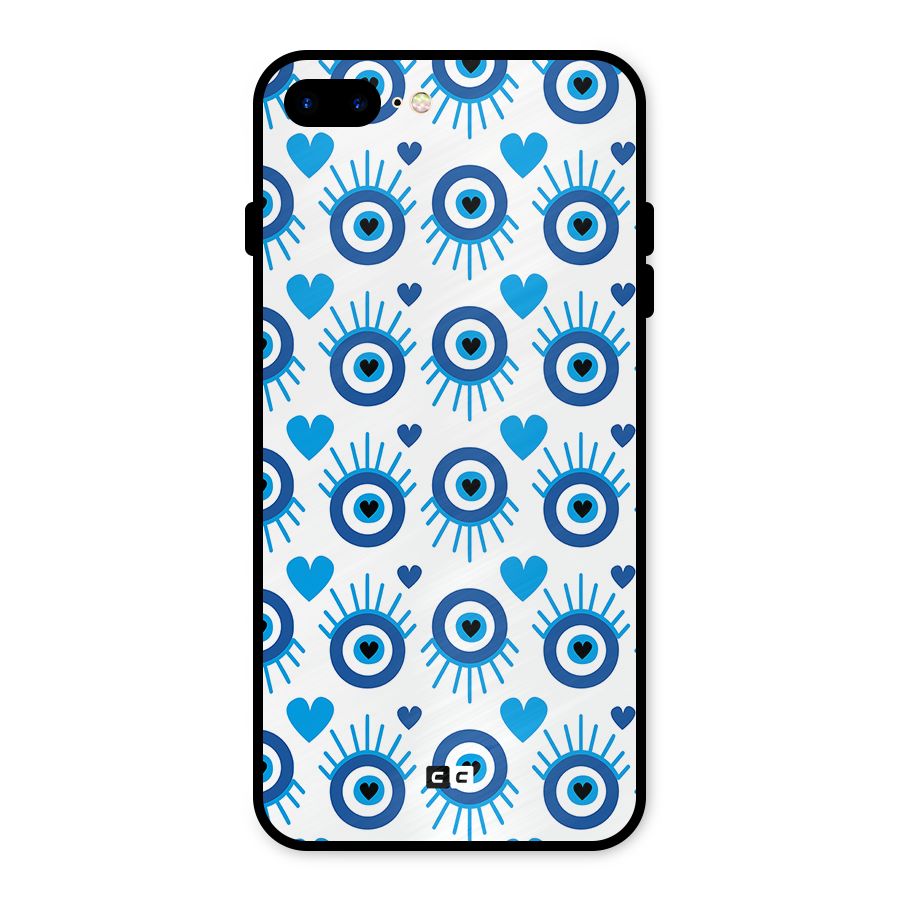 Hands Draw Eye Metal Back Case for iPhone 8 Plus