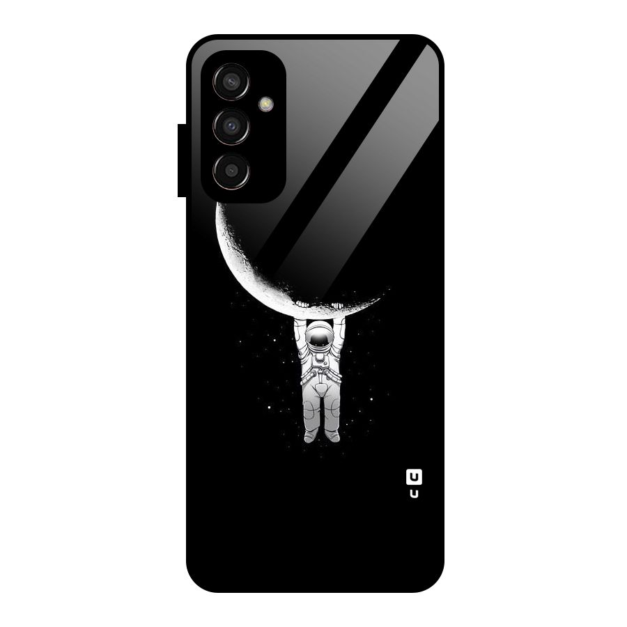 Hanging Astronaut Glass Back Case for Galaxy F13