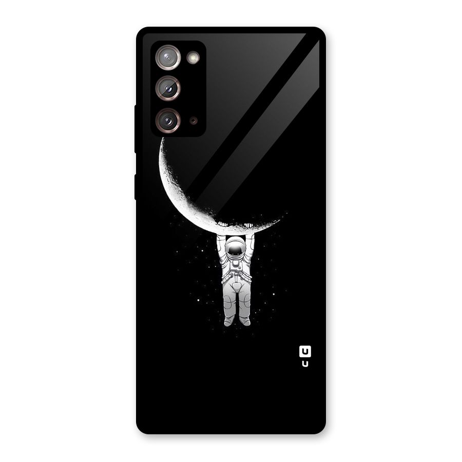 Hanging Astronaut Glass Back Case for Galaxy Note 20