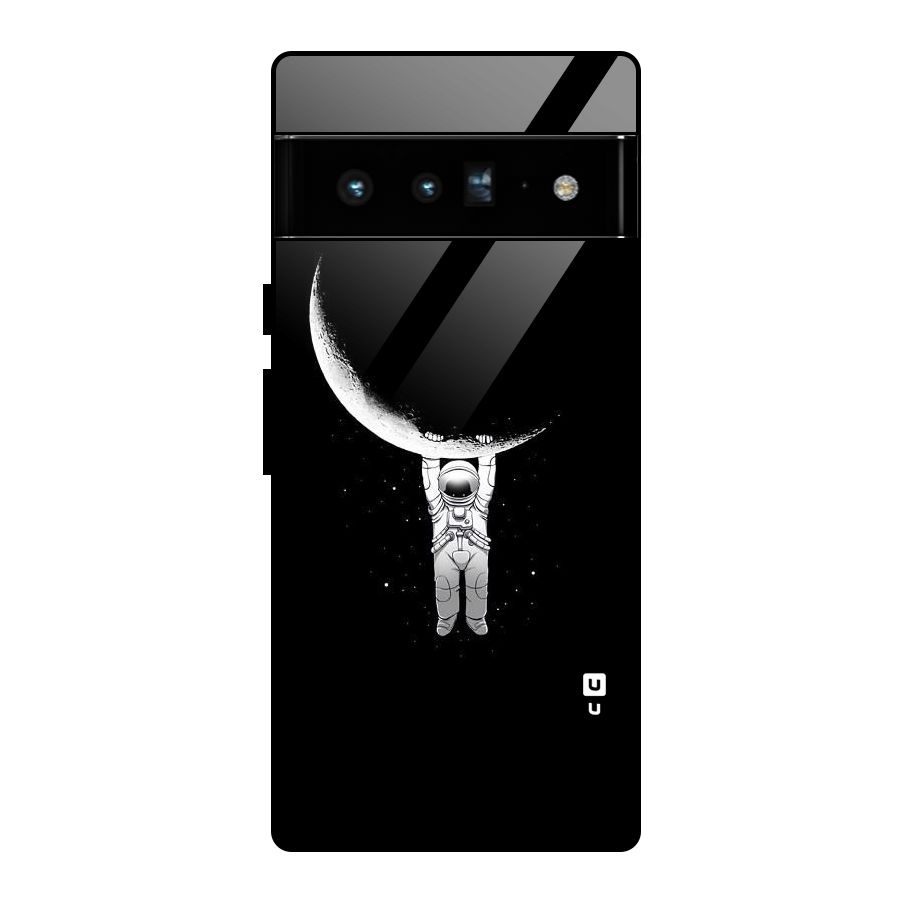 Hanging Astronaut Glass Back Case for Google Pixel 6 Pro