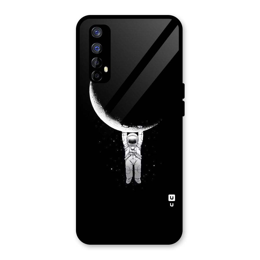 Hanging Astronaut Glass Back Case for Realme Narzo 20 Pro