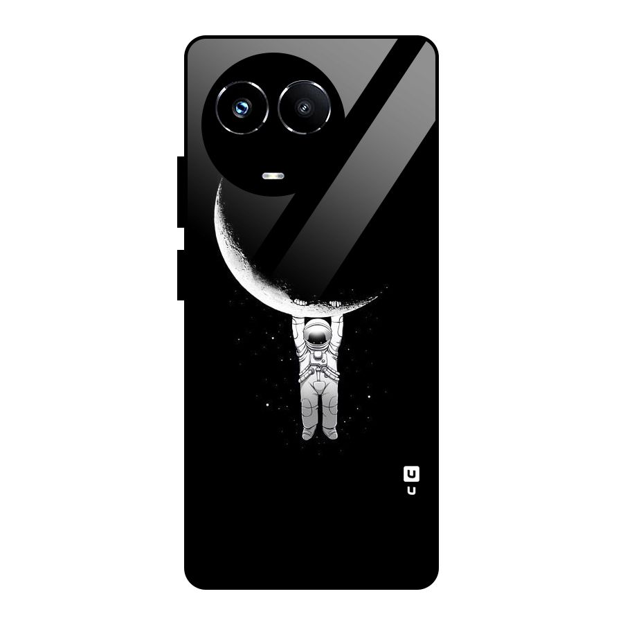 Hanging Astronaut Glass Back Case for Realme Narzo 60X