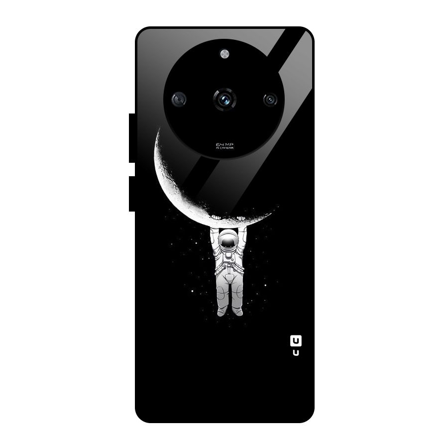 Hanging Astronaut Glass Back Case for Realme Narzo 60 5G