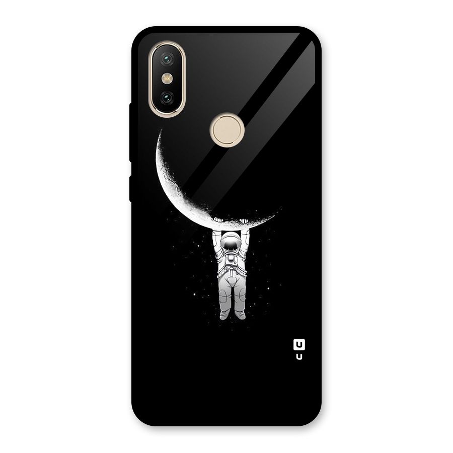 Hanging Astronaut Glass Back Case for Redmi A2
