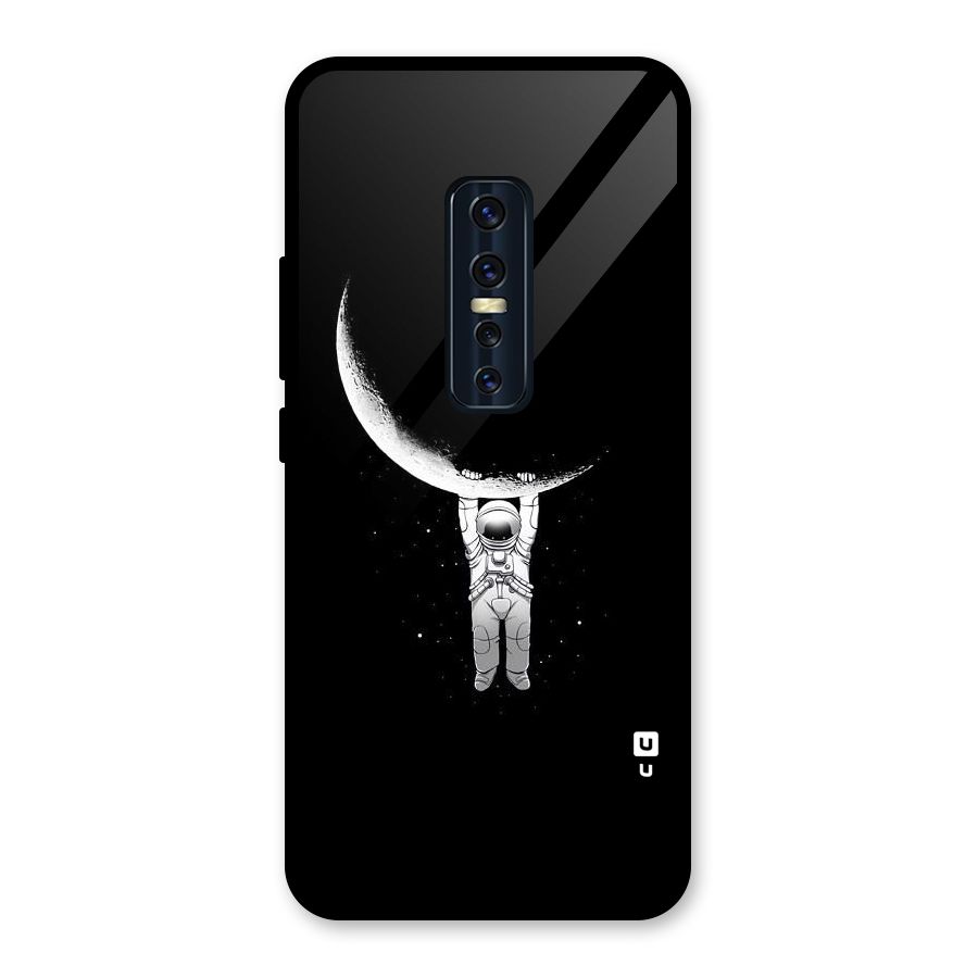 Hanging Astronaut Glass Back Case for Vivo V17 Pro