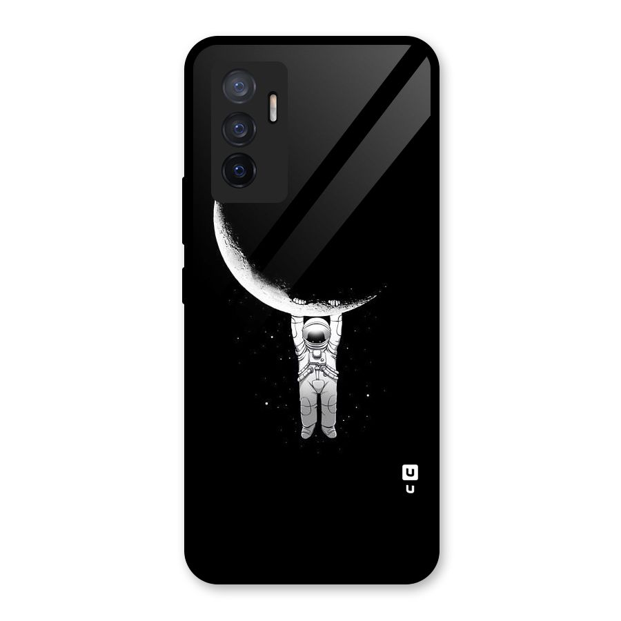 Hanging Astronaut Glass Back Case for Vivo V23e