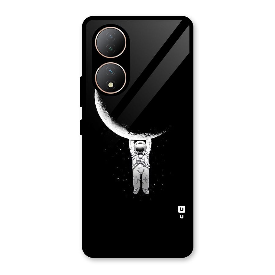 Hanging Astronaut Glass Back Case for Vivo Y100A
