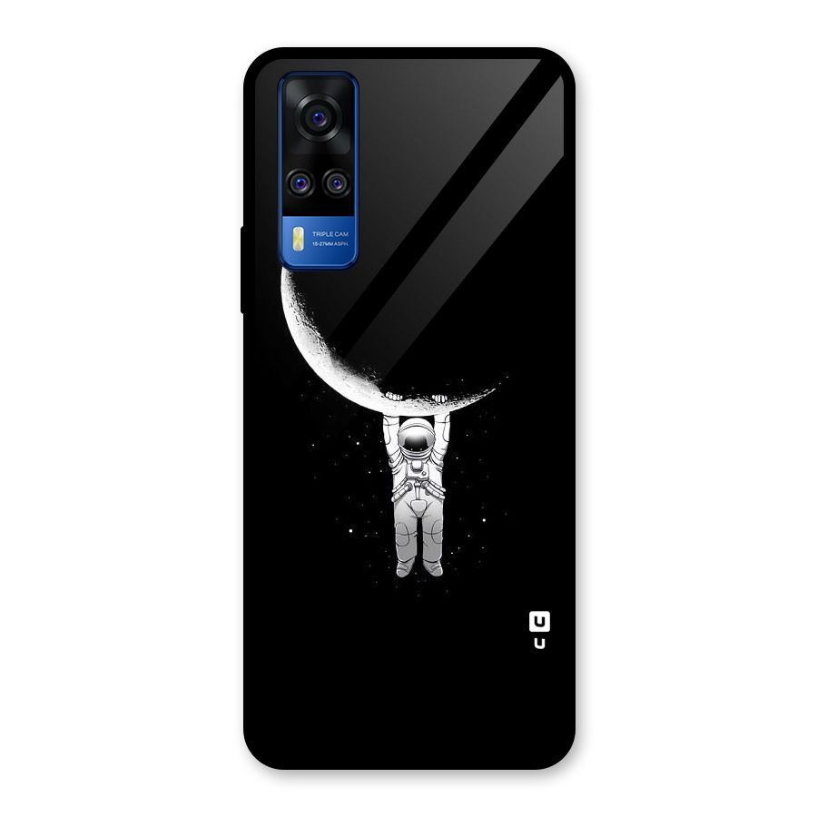 Hanging Astronaut Glass Back Case for Vivo Y31
