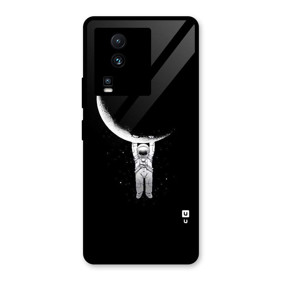 Hanging Astronaut Glass Back Case for Vivo iQOO Neo 7 Pro
