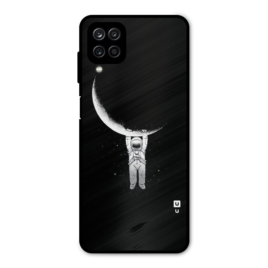 Hanging Astronaut Metal Back Case for Galaxy A12
