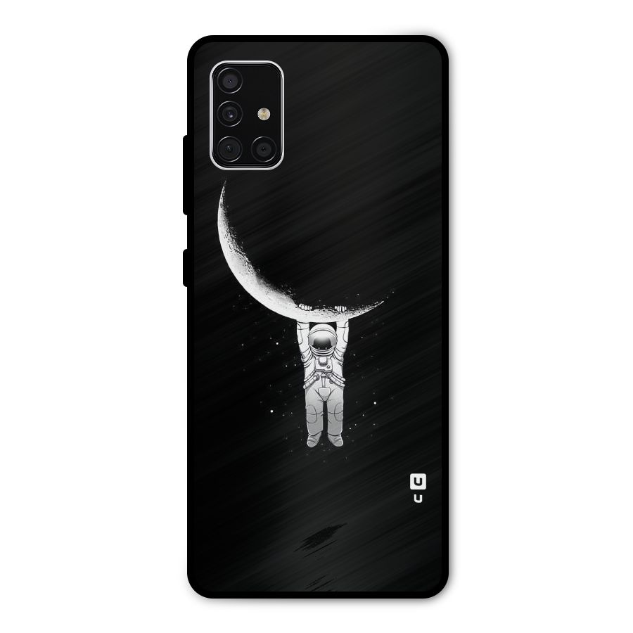 Hanging Astronaut Metal Back Case for Galaxy A51