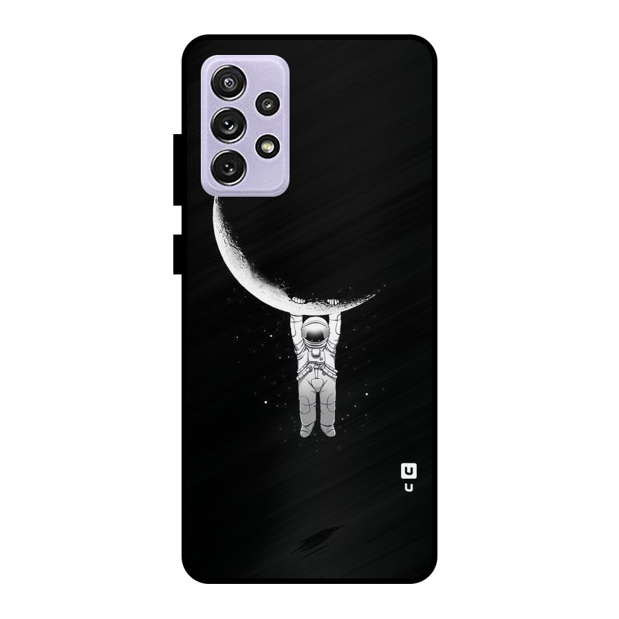 Hanging Astronaut Metal Back Case for Galaxy A72