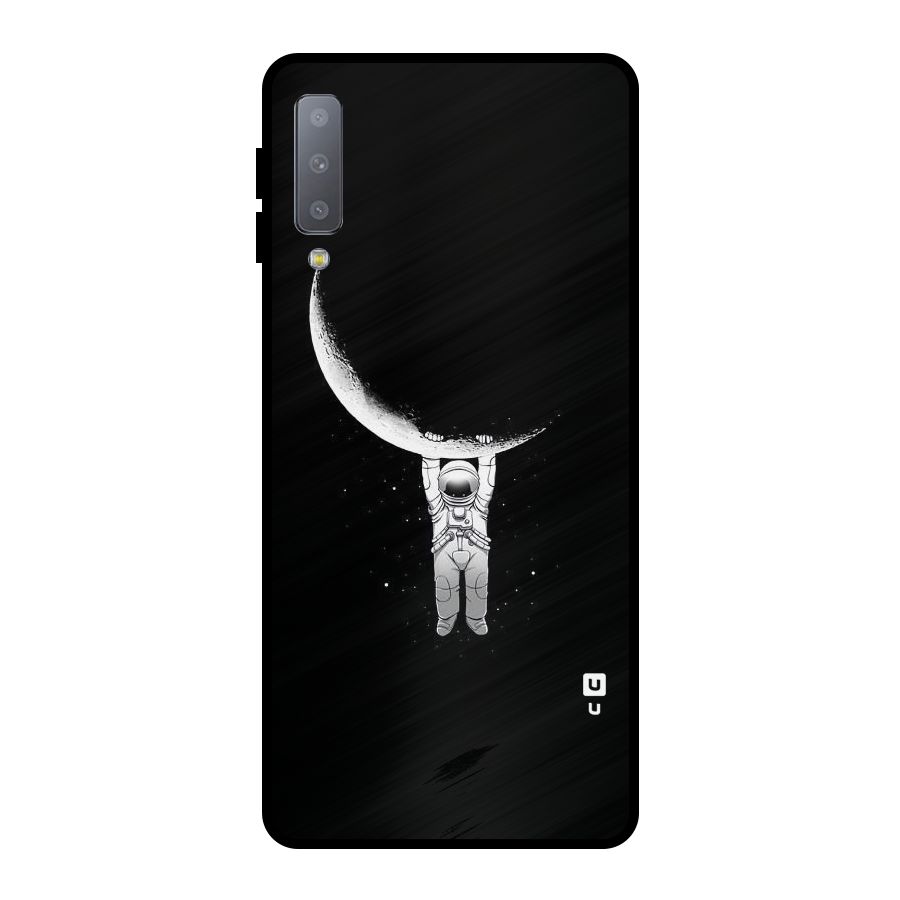 Hanging Astronaut Metal Back Case for Galaxy A7 (2018)