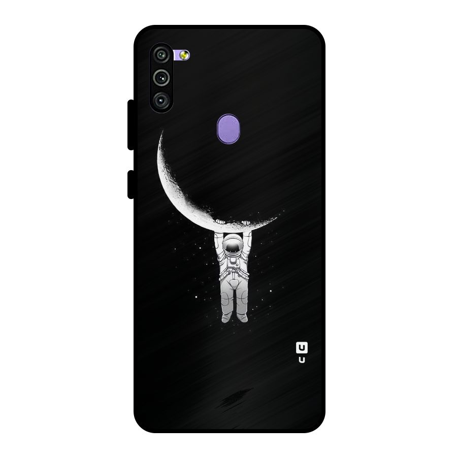 Hanging Astronaut Metal Back Case for Galaxy M11