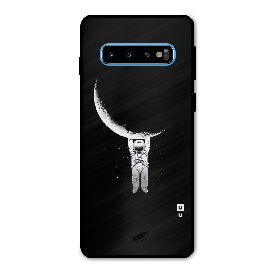 Hanging Astronaut Metal Back Case for Galaxy S10