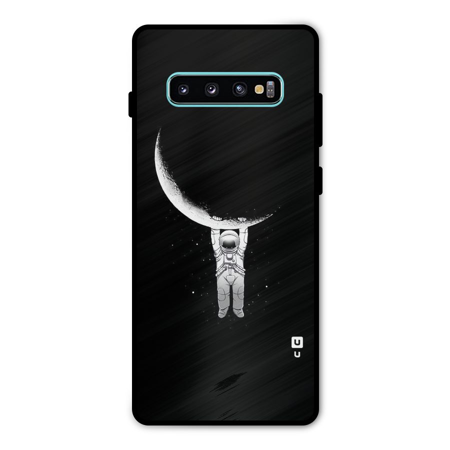 Hanging Astronaut Metal Back Case for Galaxy S10 Plus