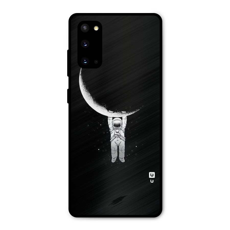 Hanging Astronaut Metal Back Case for Galaxy S20