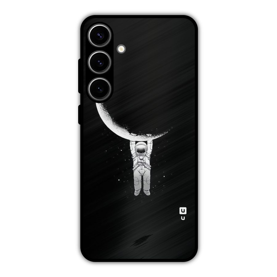 Hanging Astronaut Metal Back Case for Galaxy S24 Plus