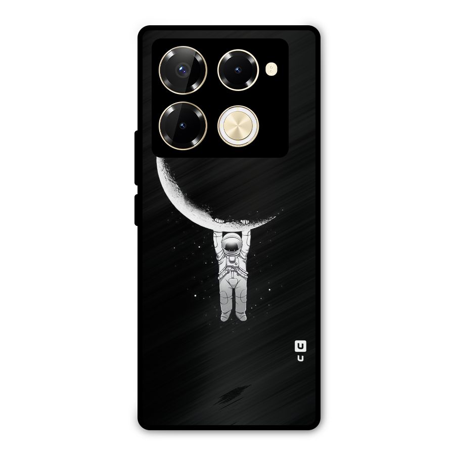 Hanging Astronaut Metal Back Case for Infinix Note 40 Pro