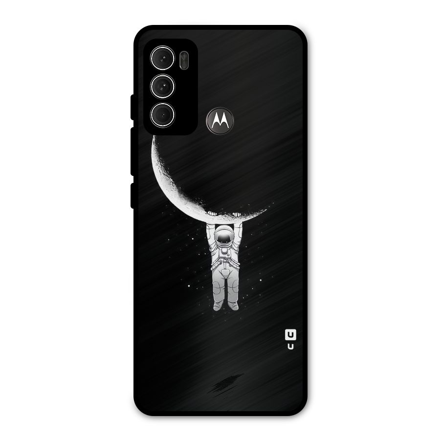 Hanging Astronaut Metal Back Case for Moto G60