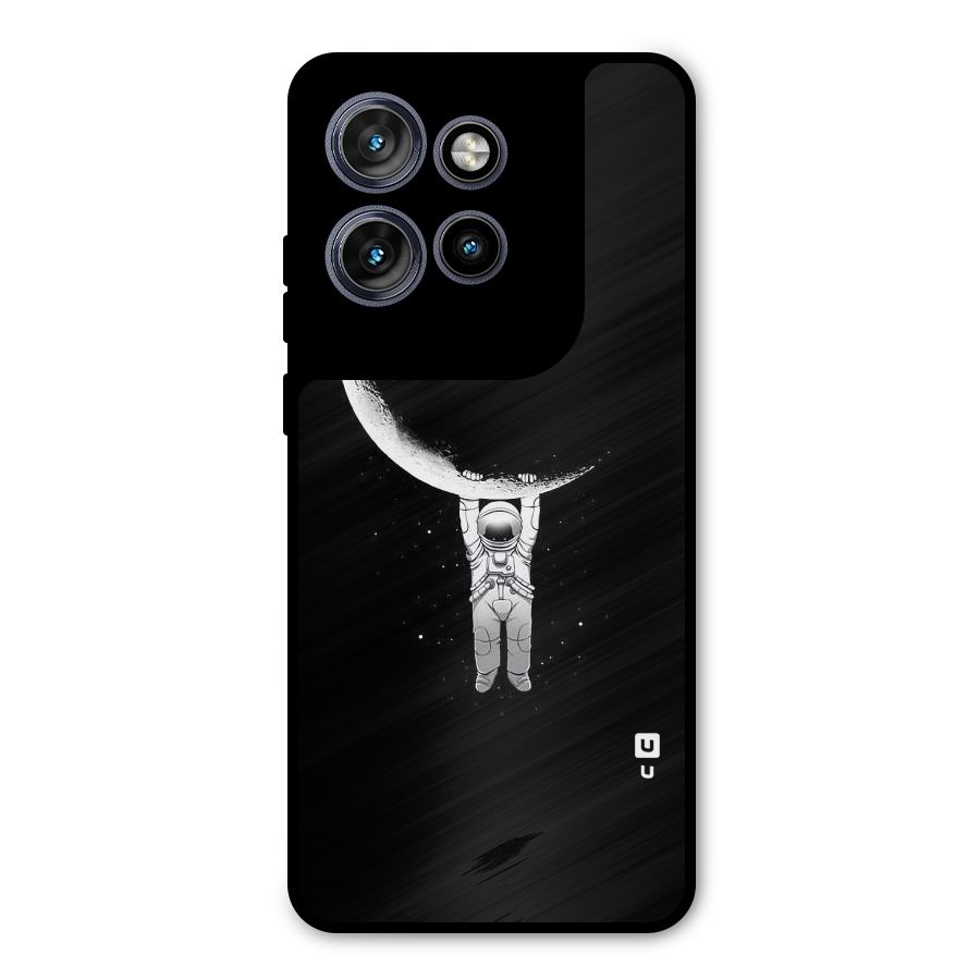 Hanging Astronaut Metal Back Case for Motorola Edge 50 Neo