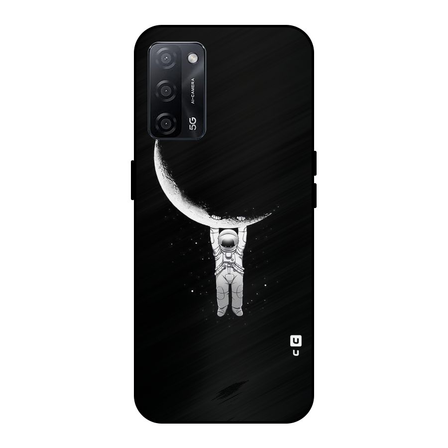 Hanging Astronaut Metal Back Case for Oppo A53s 5G