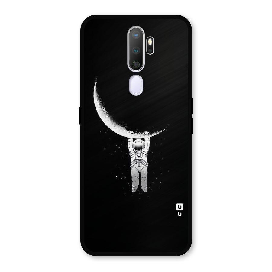 Hanging Astronaut Metal Back Case for Oppo A5 (2020)