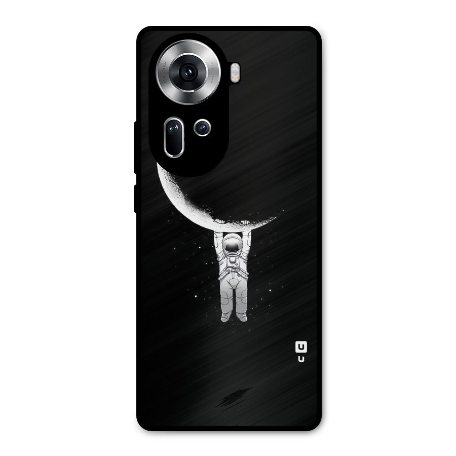 Hanging Astronaut Metal Back Case for Oppo Reno11 5G