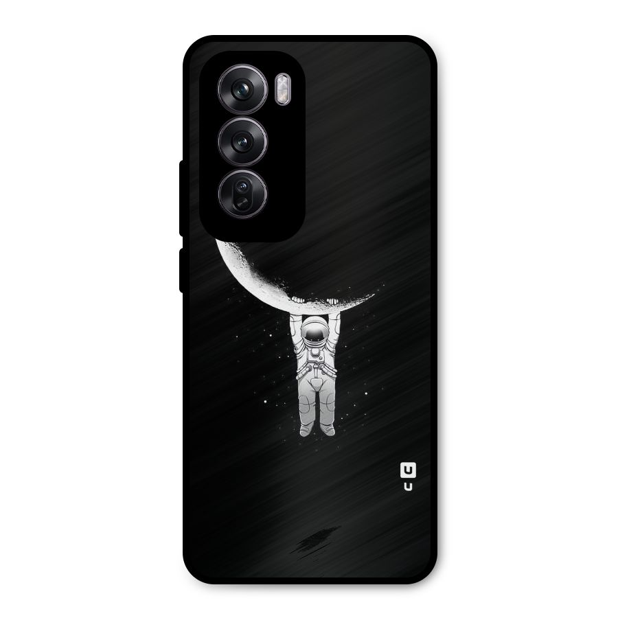 Hanging Astronaut Metal Back Case for Oppo Reno12 Pro