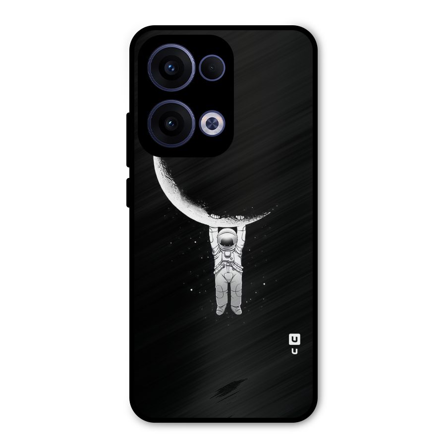 Hanging Astronaut Metal Back Case for Oppo Reno13