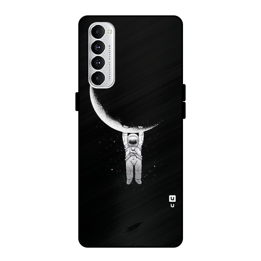 Hanging Astronaut Metal Back Case for Oppo Reno4 Pro