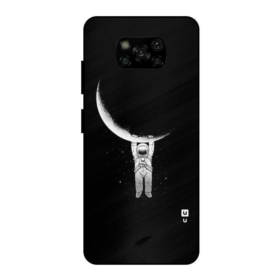 Hanging Astronaut Metal Back Case for Poco X3