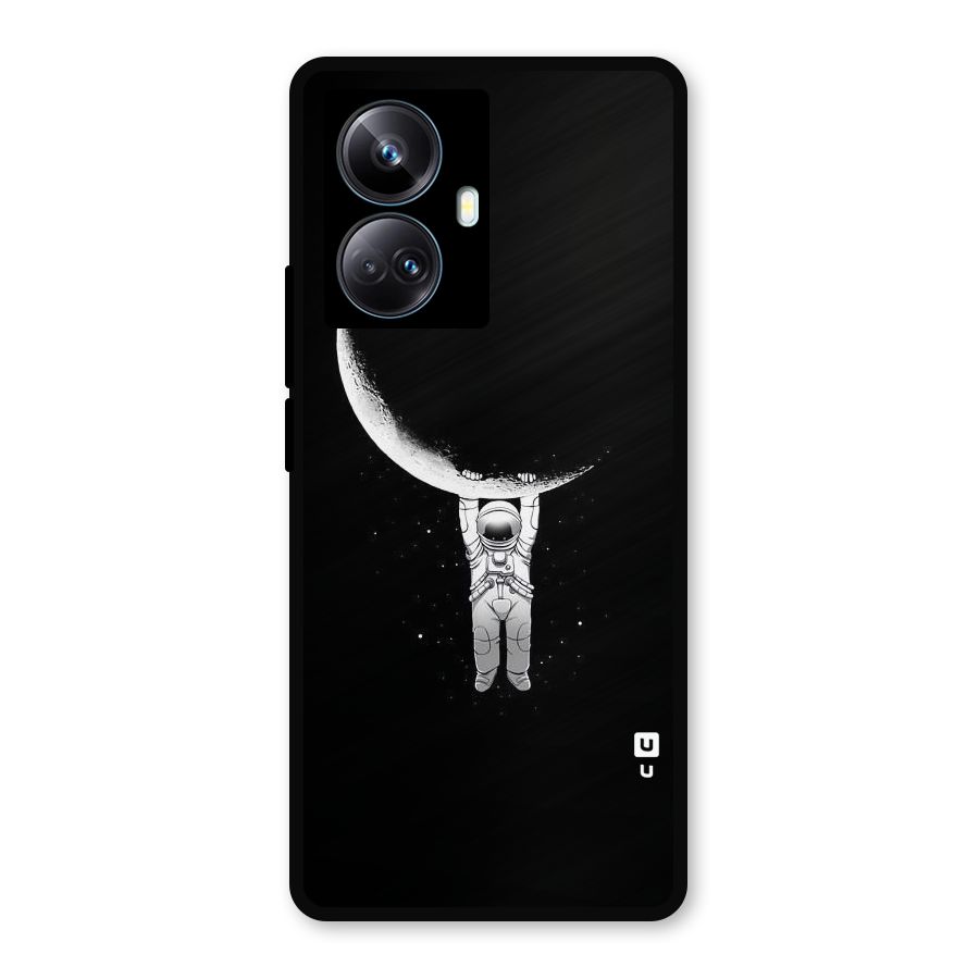 Hanging Astronaut Metal Back Case for Realme 10 Pro Plus