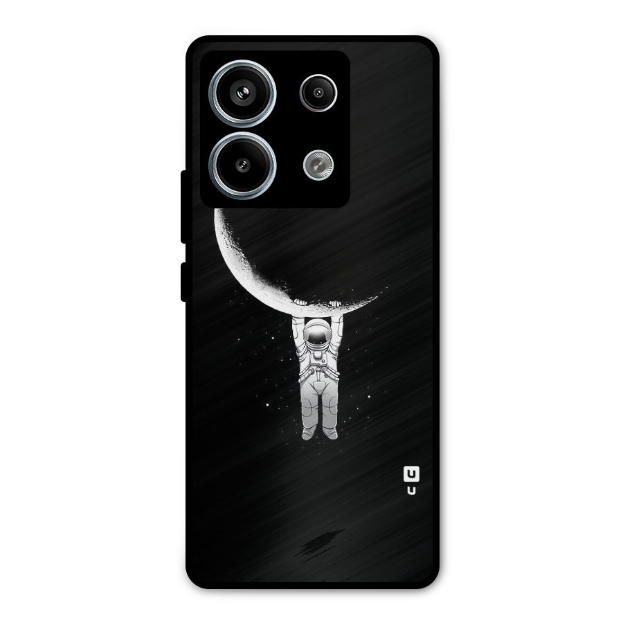Hanging Astronaut Metal Back Case for Redmi Note 13 Pro 5G