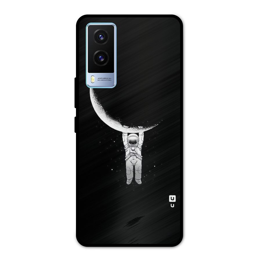 Hanging Astronaut Metal Back Case for Vivo V21e 5G