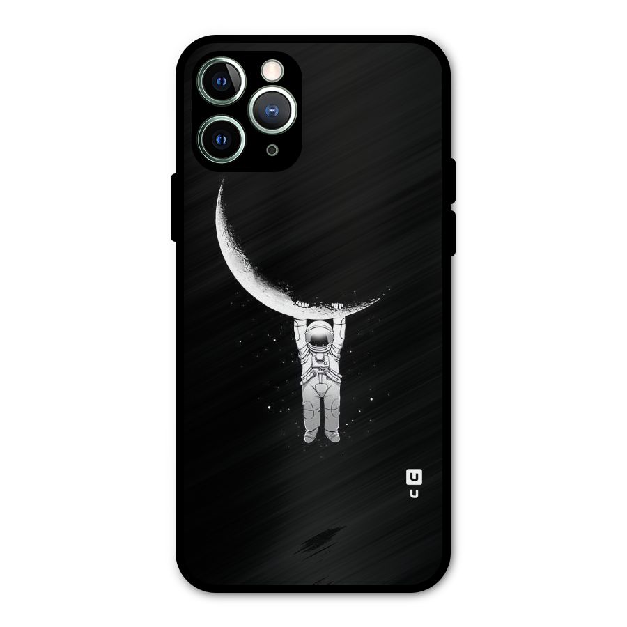 Hanging Astronaut Metal Back Case for iPhone 11 Pro Max