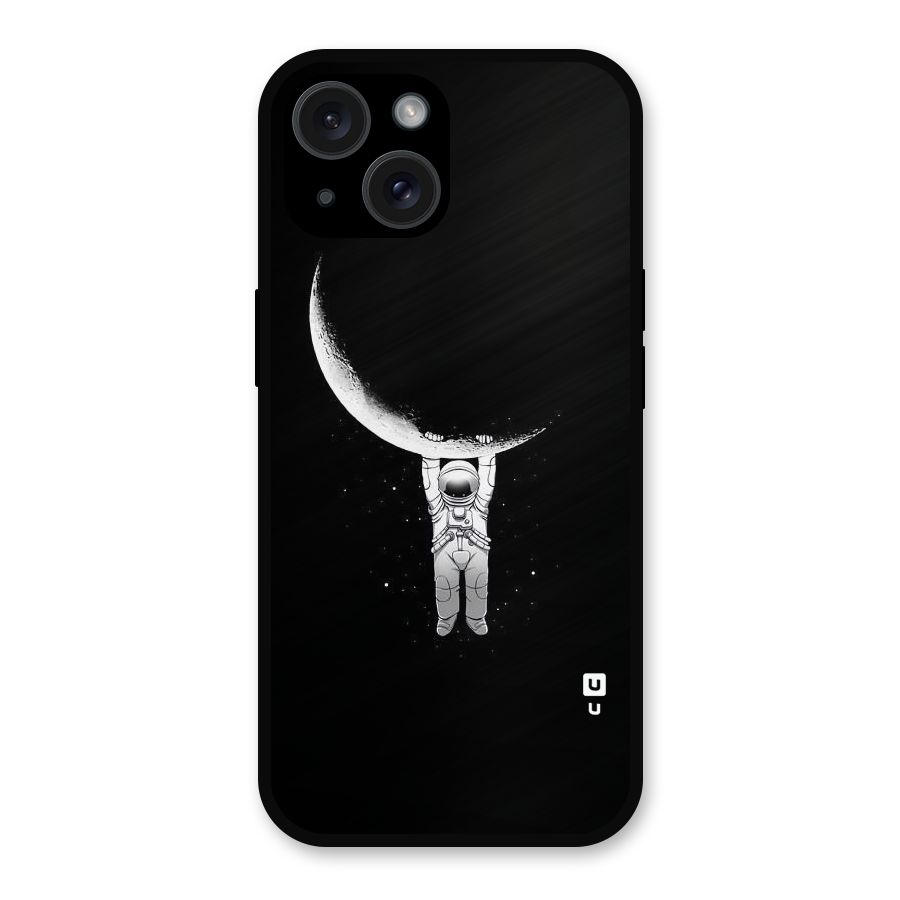 Hanging Astronaut Metal Back Case for iPhone 15