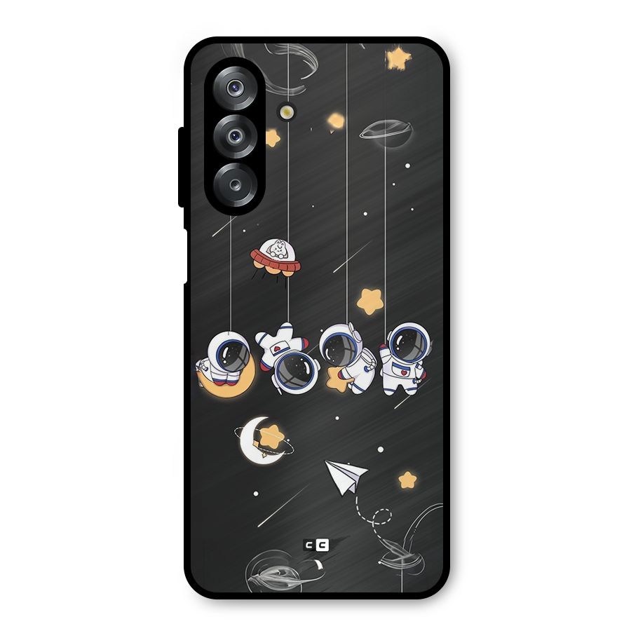 Hanging Astronauts Metal Back Case for Galaxy A26