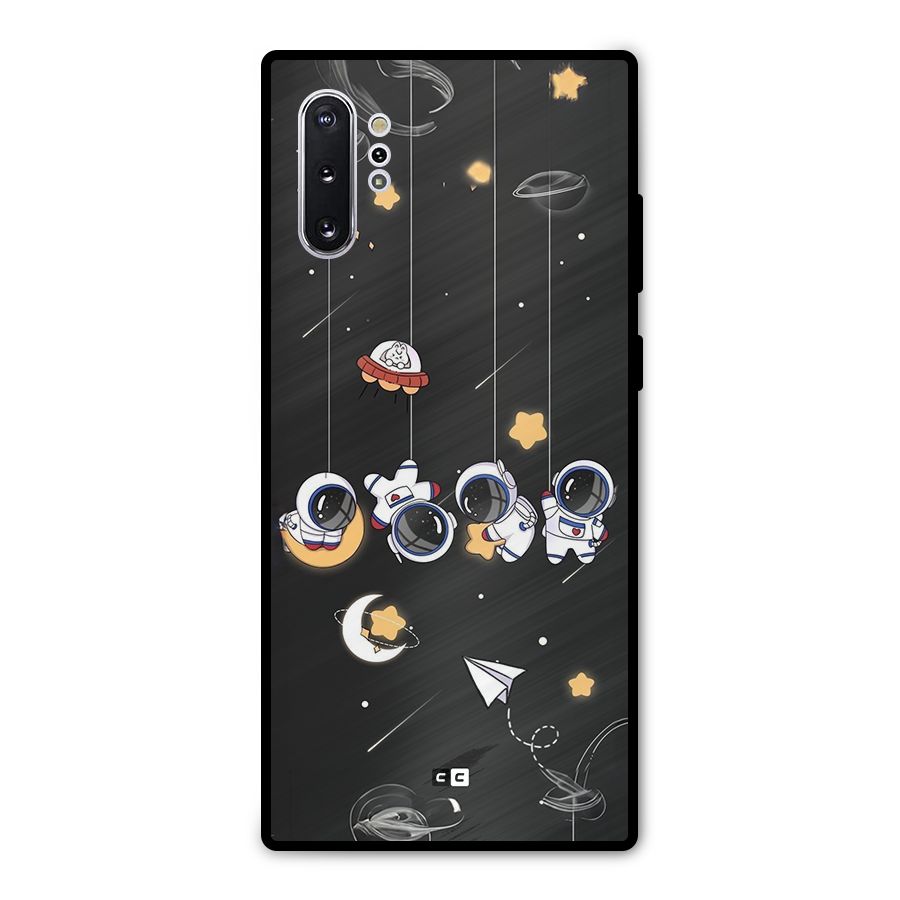Hanging Astronauts Metal Back Case for Galaxy Note 10 Plus