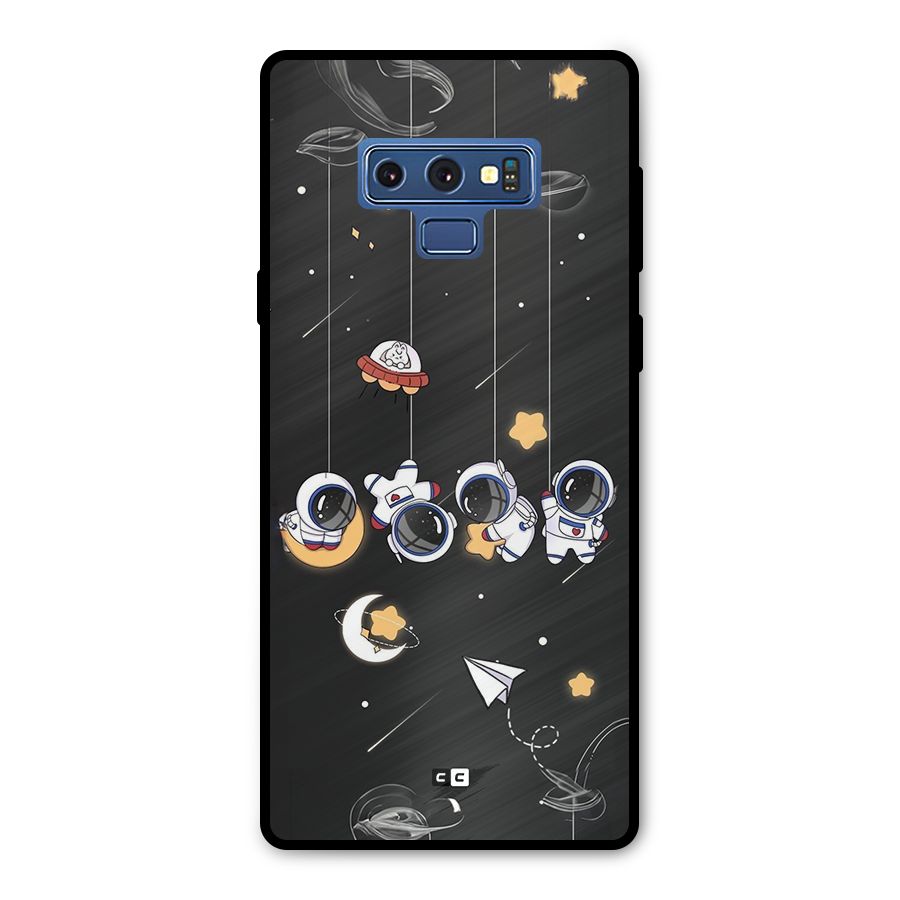 Hanging Astronauts Metal Back Case for Galaxy Note 9