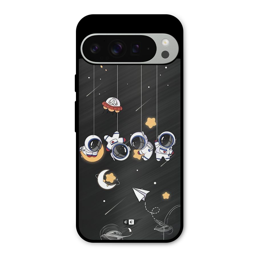 Hanging Astronauts Metal Back Case for Google Pixel 9 Pro XL
