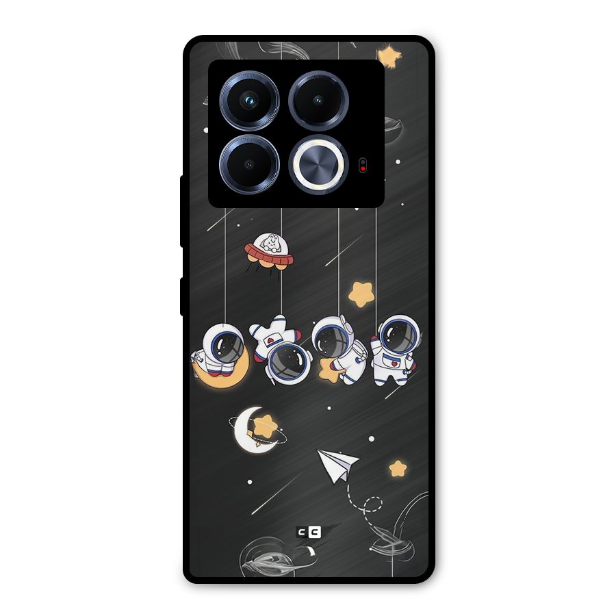 Hanging Astronauts Metal Back Case for Infinix Note 40 5G